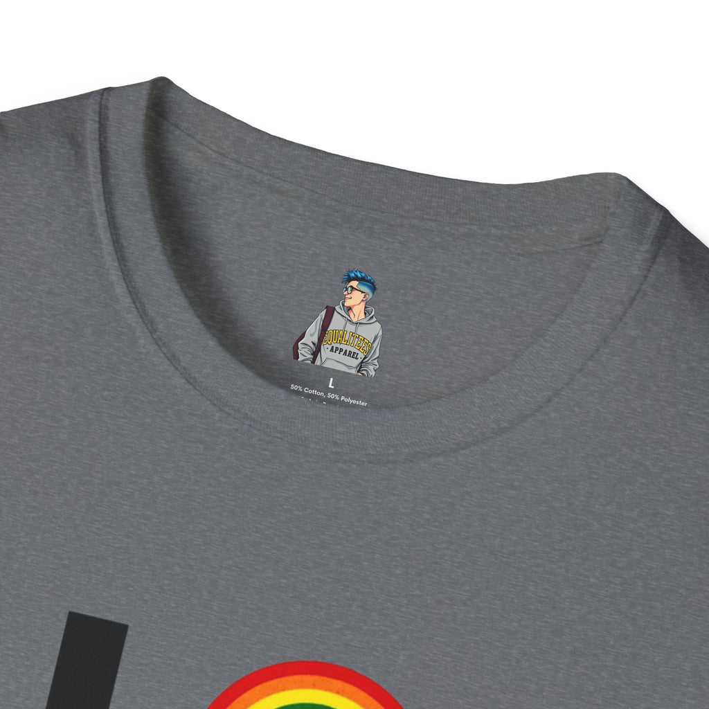 Vibrant LOVE Design for Pride Unisex Softstyle T-Shirt
