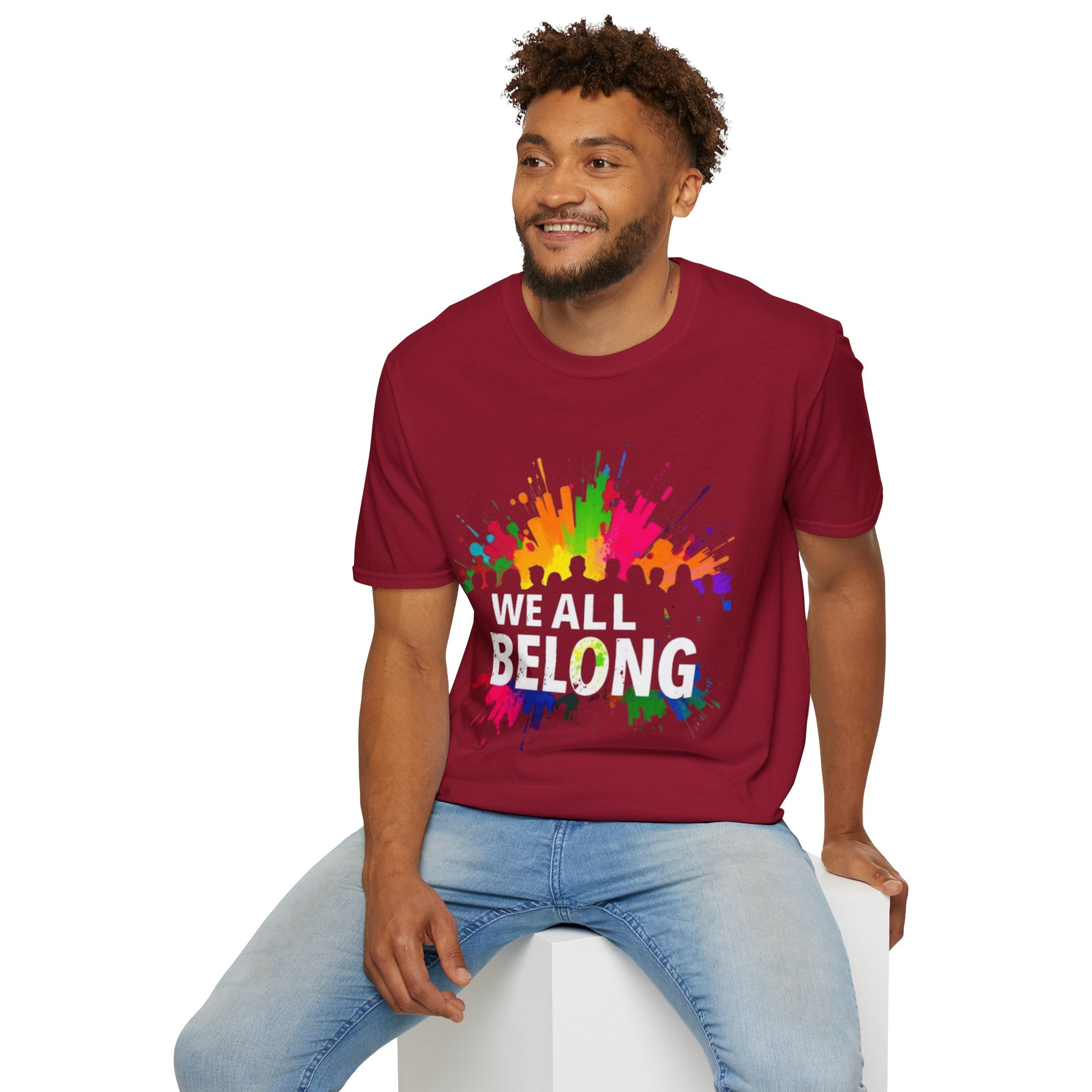 Unisex Softstyle T-Shirt - 'We All Belong"