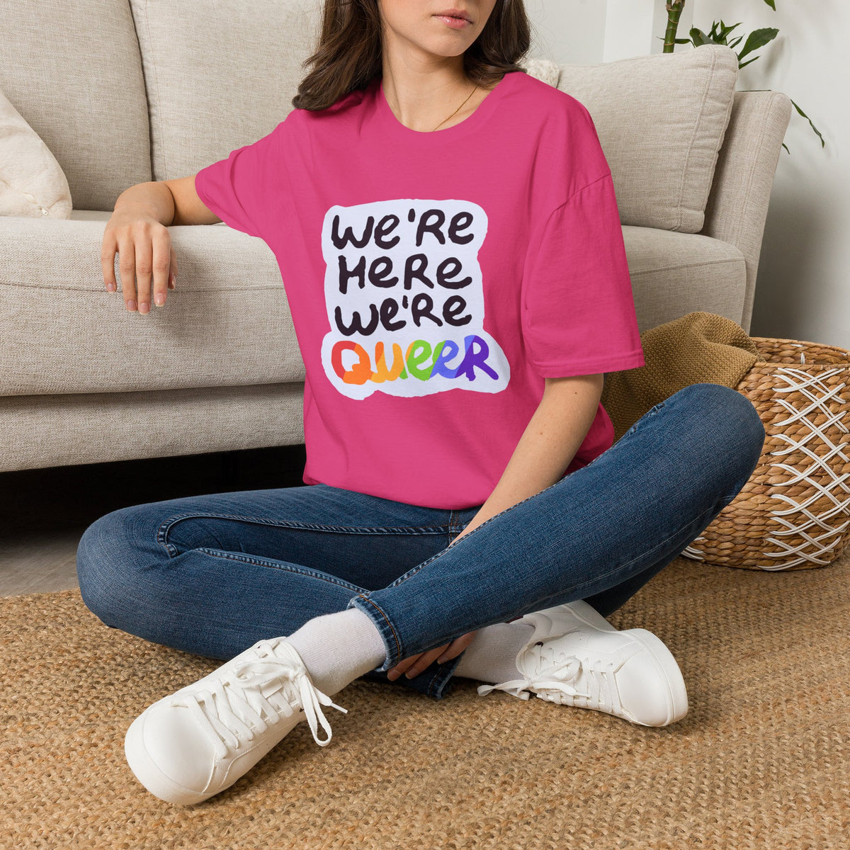 We’re Here We’re Queer Pride Tree Las Vegas T-Shirt