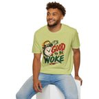 T-Shirt — "It's Good To Be Woke" Graphic Tee (Alarm Clock Design)