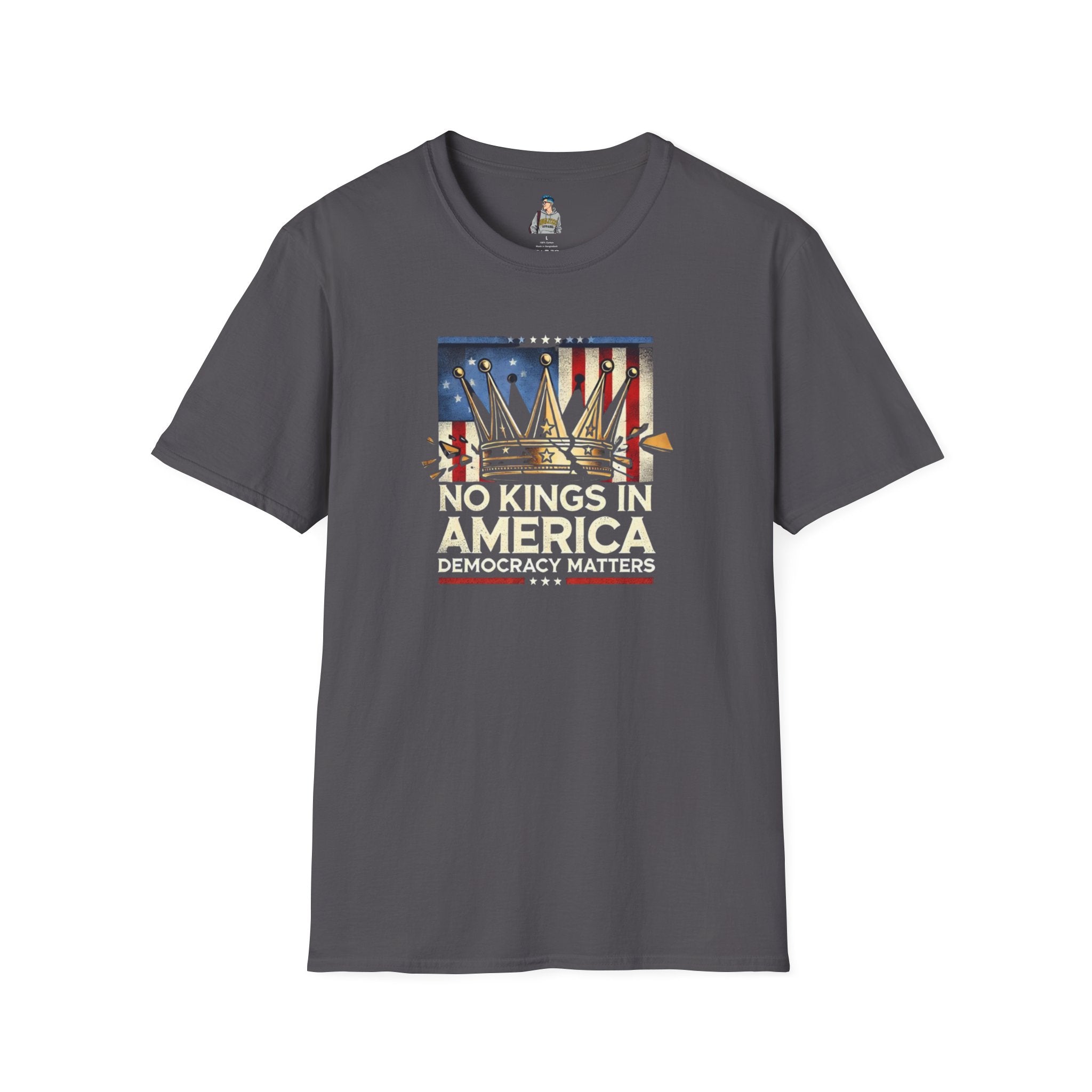 No Kings in America-Democracy Matters  Unisex Softstyle T-Shirt