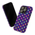 Colorful Polka Dot Tough Phone Case for iPhone