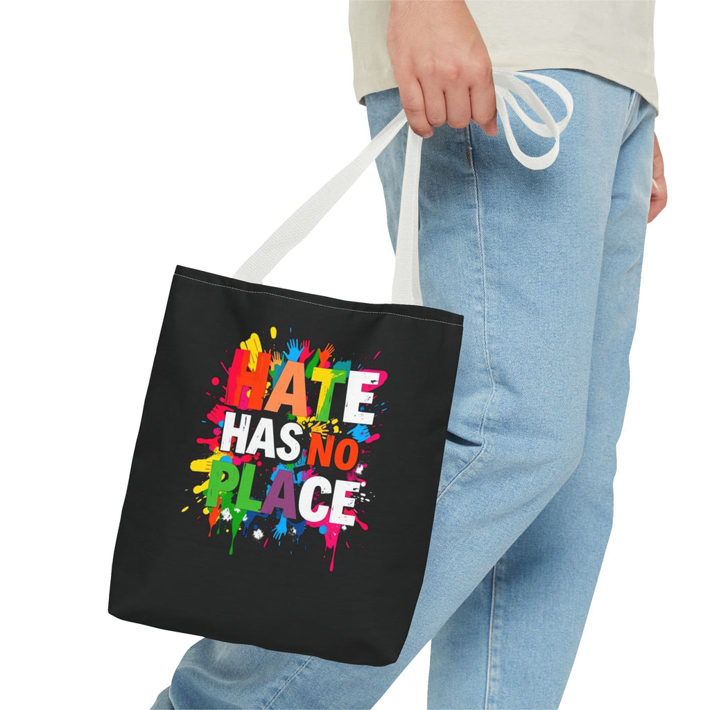 Hate Has No Place Paint Splatter Tote Bag