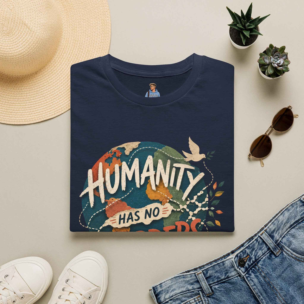 Humanity Has No Borders T-Shirt — Earth & Peace Graphic Tee