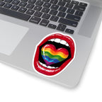 Colorful Rainbow Heart Tongue-Cut Stickers - Fun and Vibrant LGBTQ+ Pride Decals