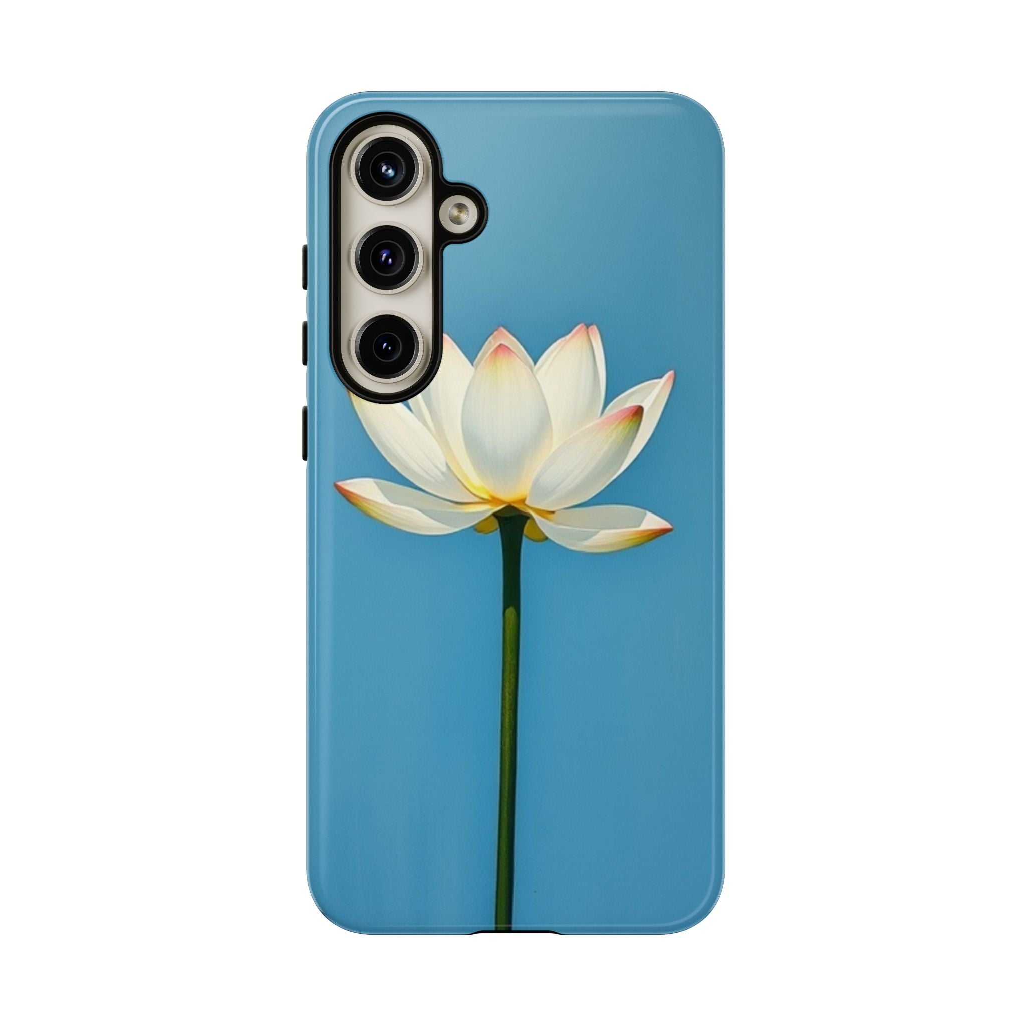 Open White Peace Lily Design Tough Case For Android & iPhone