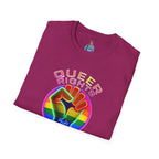 Unisex Softstyle T-Shirt - Queer Rights Are Human Rights Statement Tee