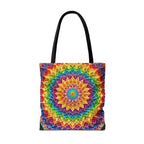 Rainbow Mandala Tote Bag