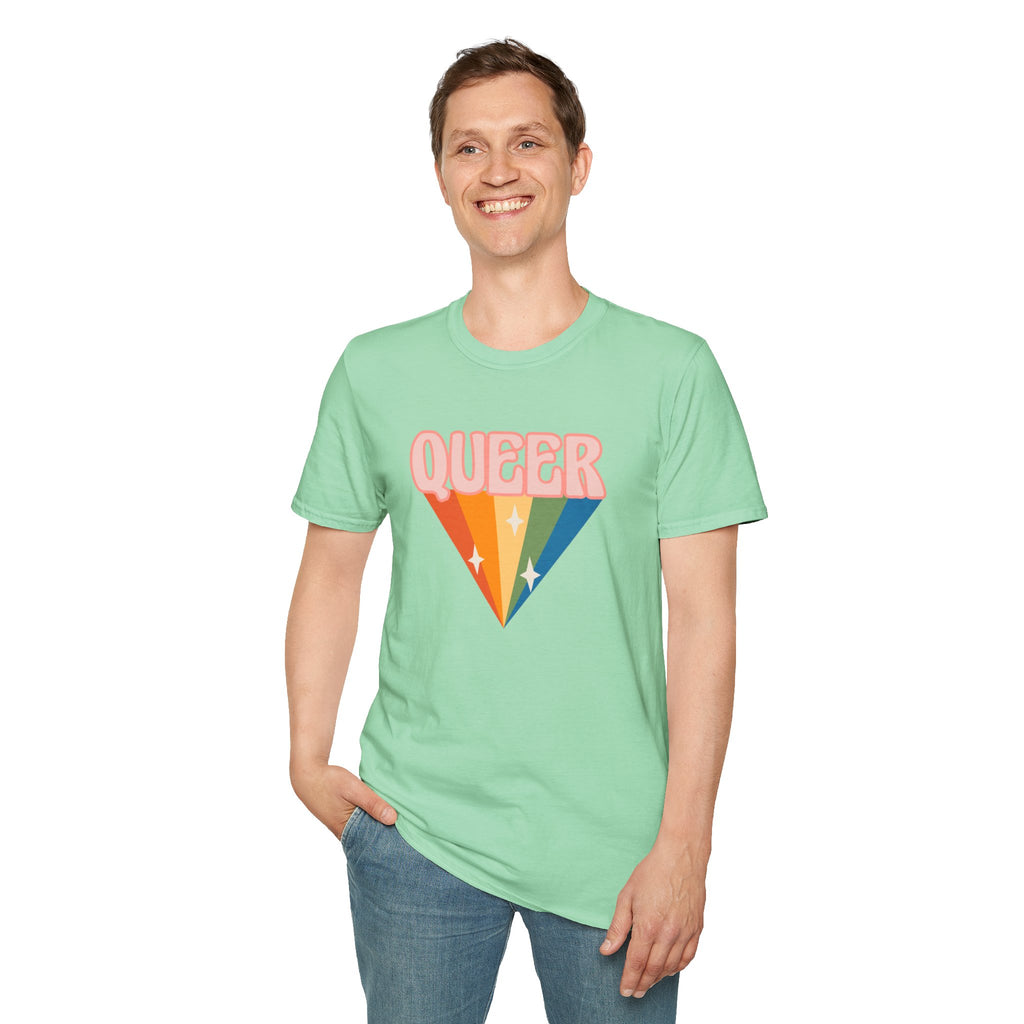 Queer Rainbow Sparkle Pride Tree Las Vegas T-Shirt