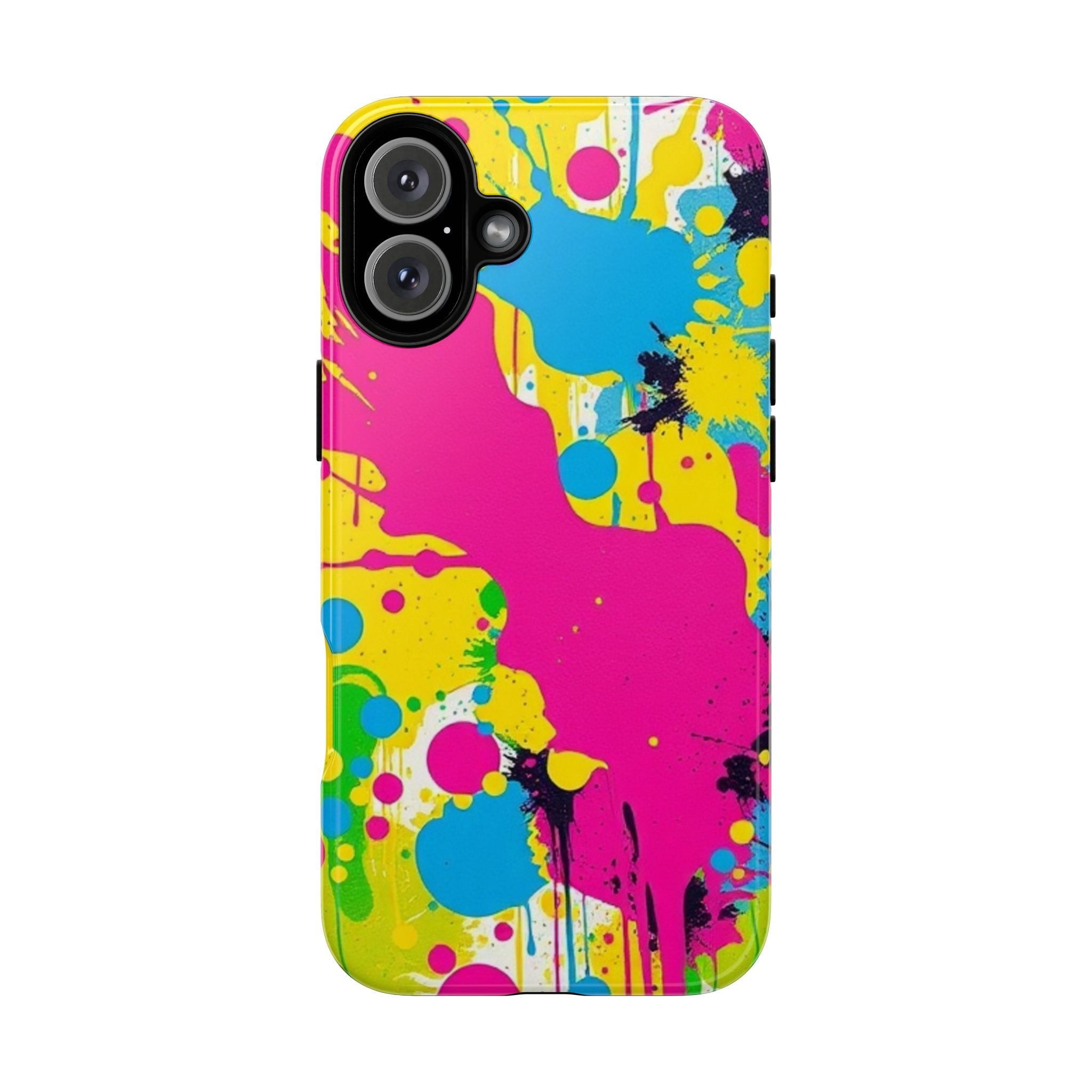 Android OR iPhone Compatible Cases - Crazy Retro Color Splash Design - Unique Tough Cases