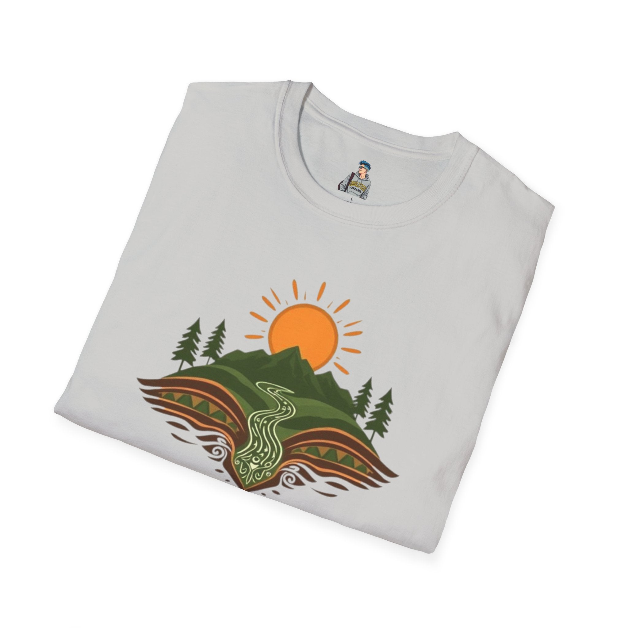 Mountain Scene Unisex Softstyle T-shirt
