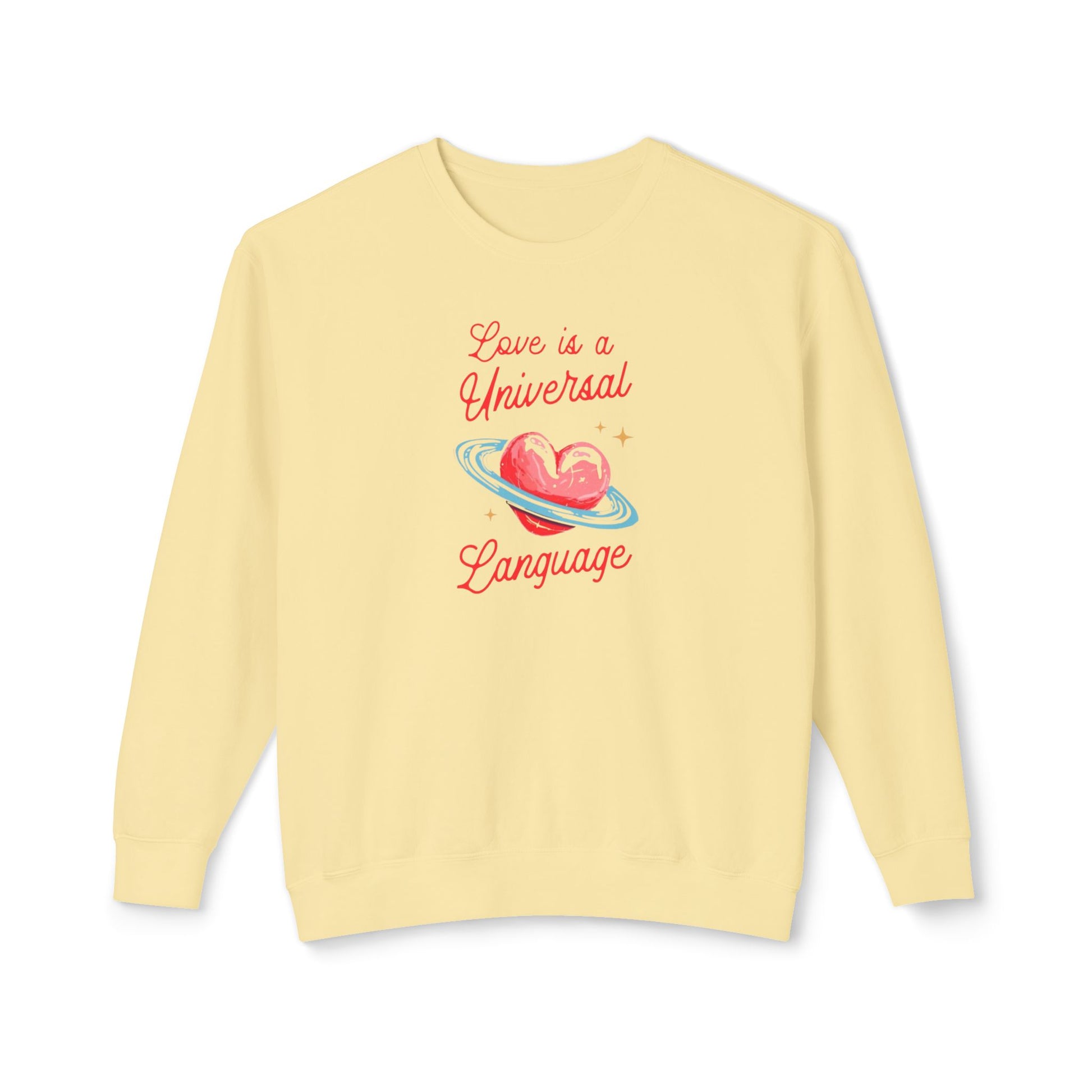 Love is a Universal Language Unisex Lightweight Crewneck Sweatshirt