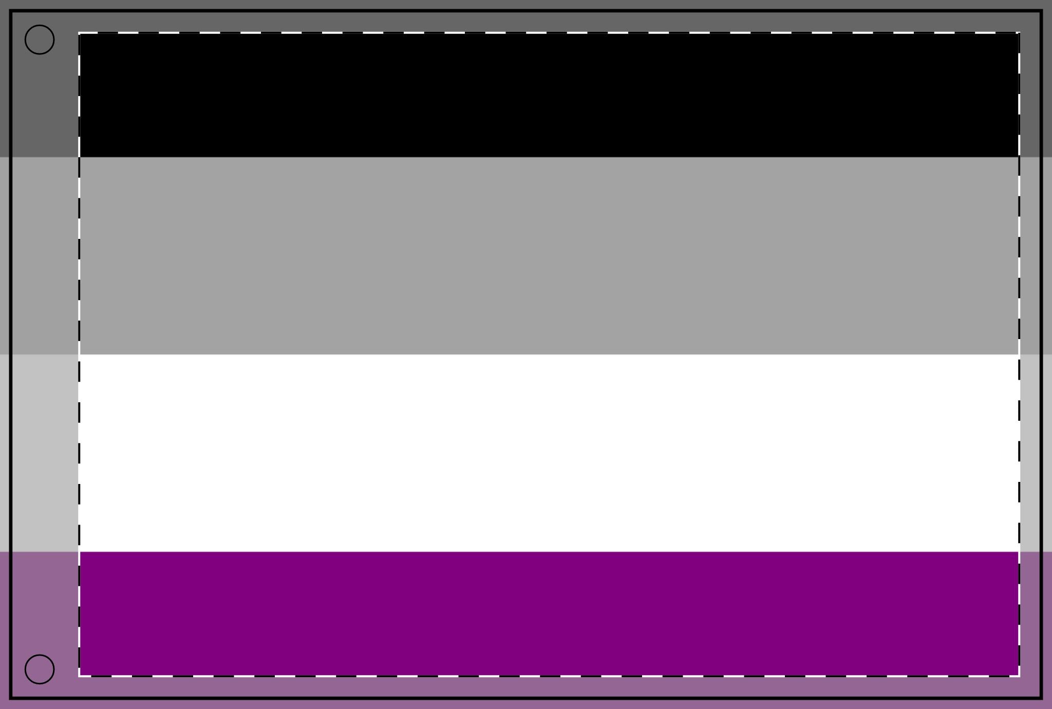 Double Sided Asexual Pride Flag - Inclusive Decor for Celebrations & Events