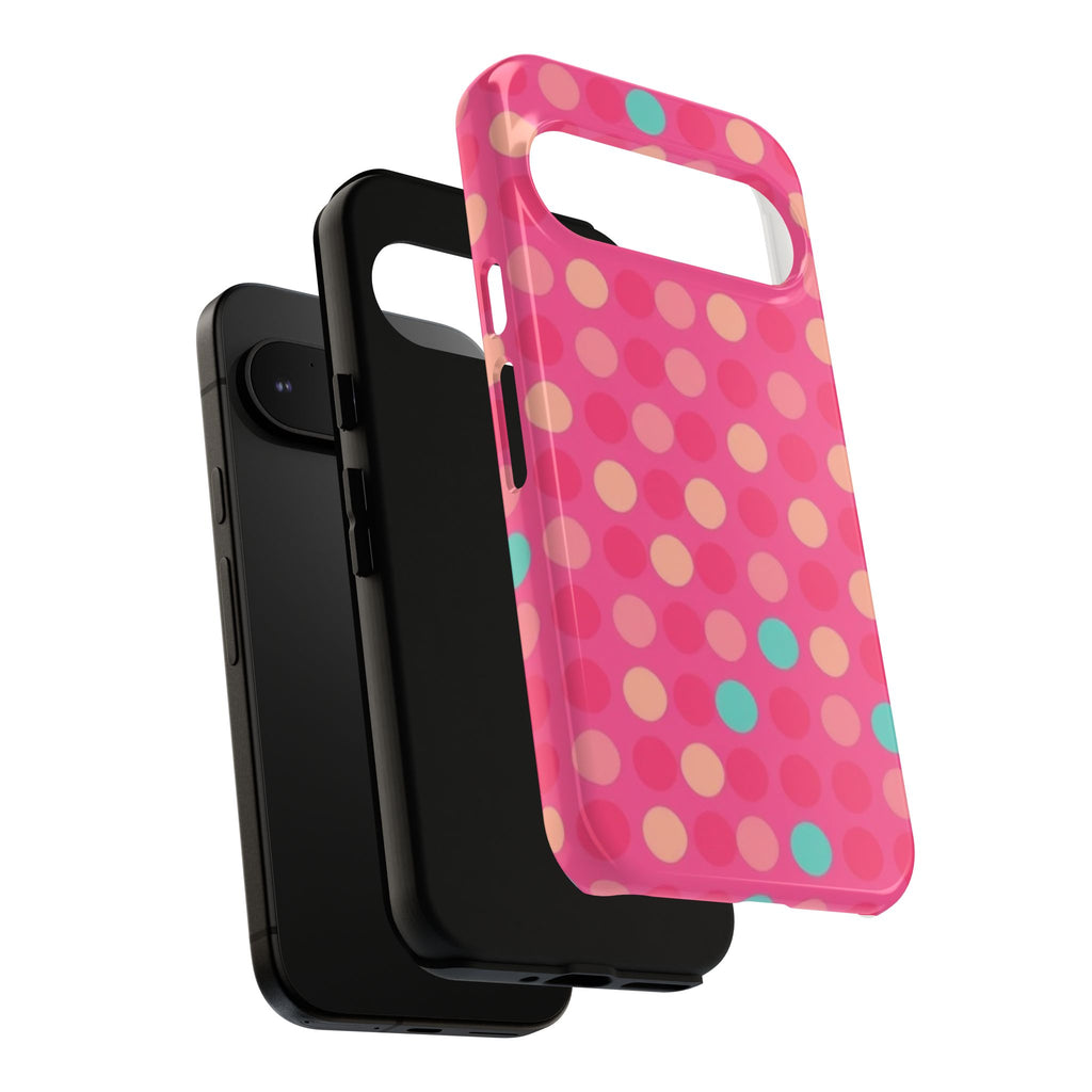 Android OR iPhone Protective Cases - Retro Polka Dots Pattern Tough Case
