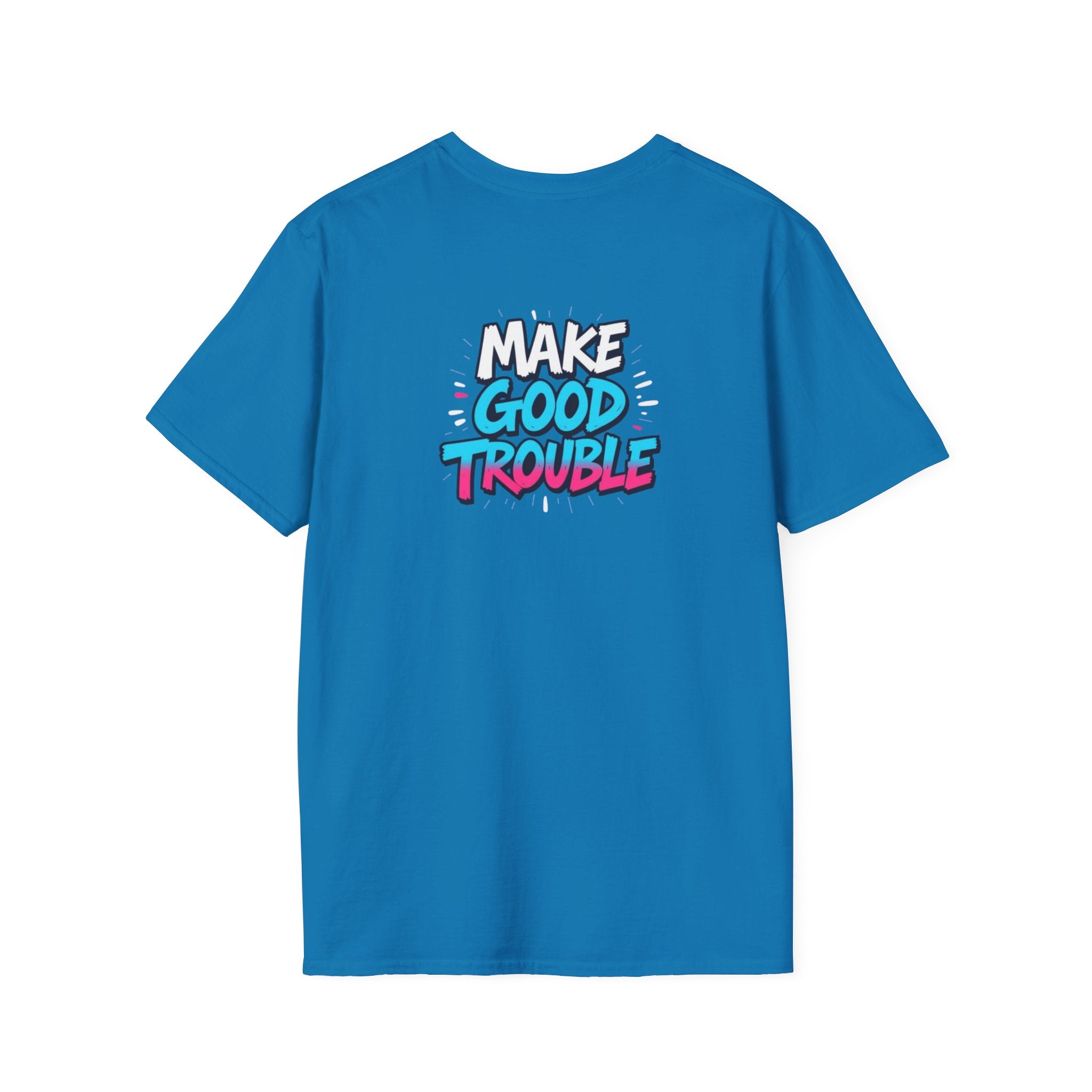 Make Good Trouble Trans Colors Graphic Unisex T-Shirt - Bold Statement Tee for Activists & Dreamers