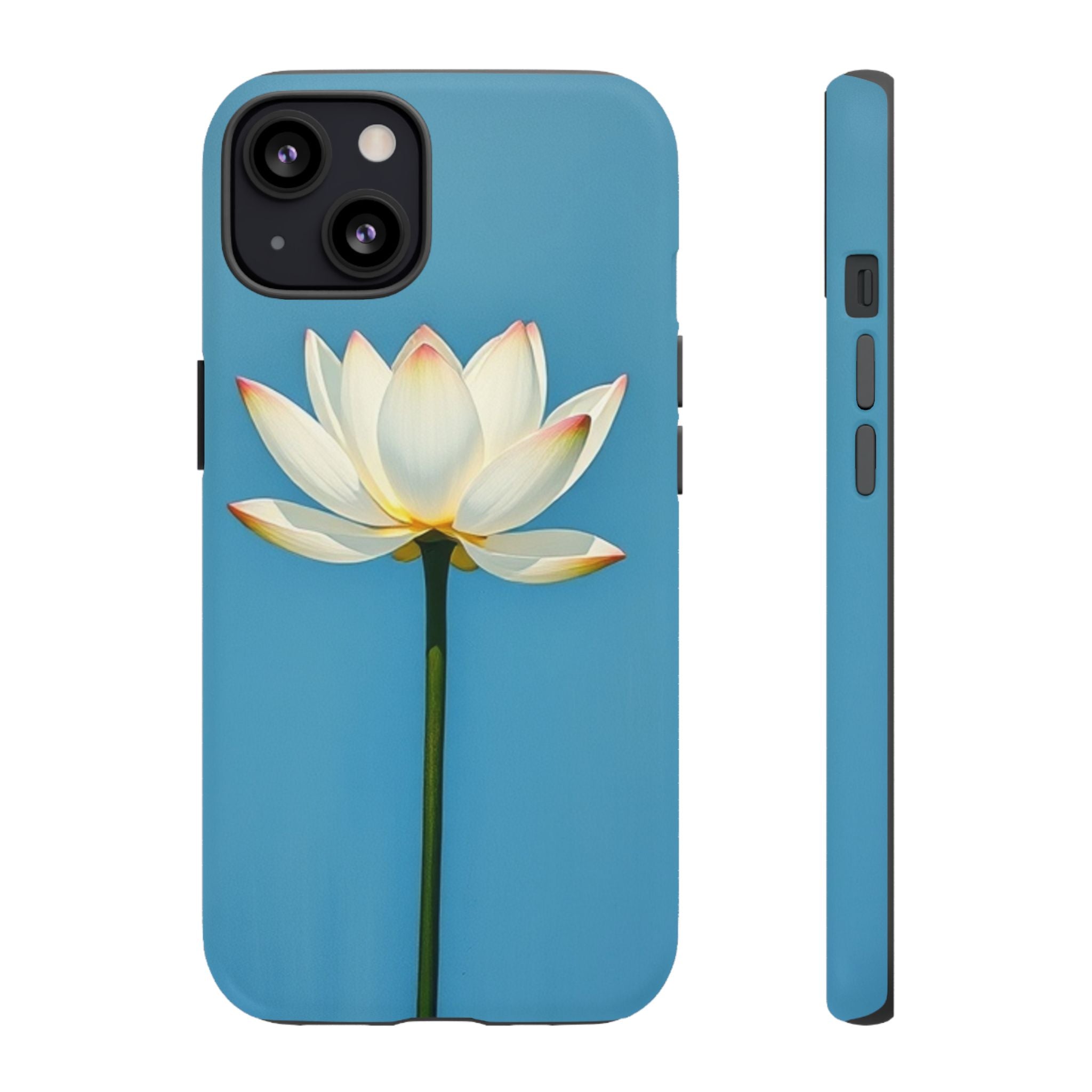 Open White Peace Lily Design Tough Case For Android & iPhone