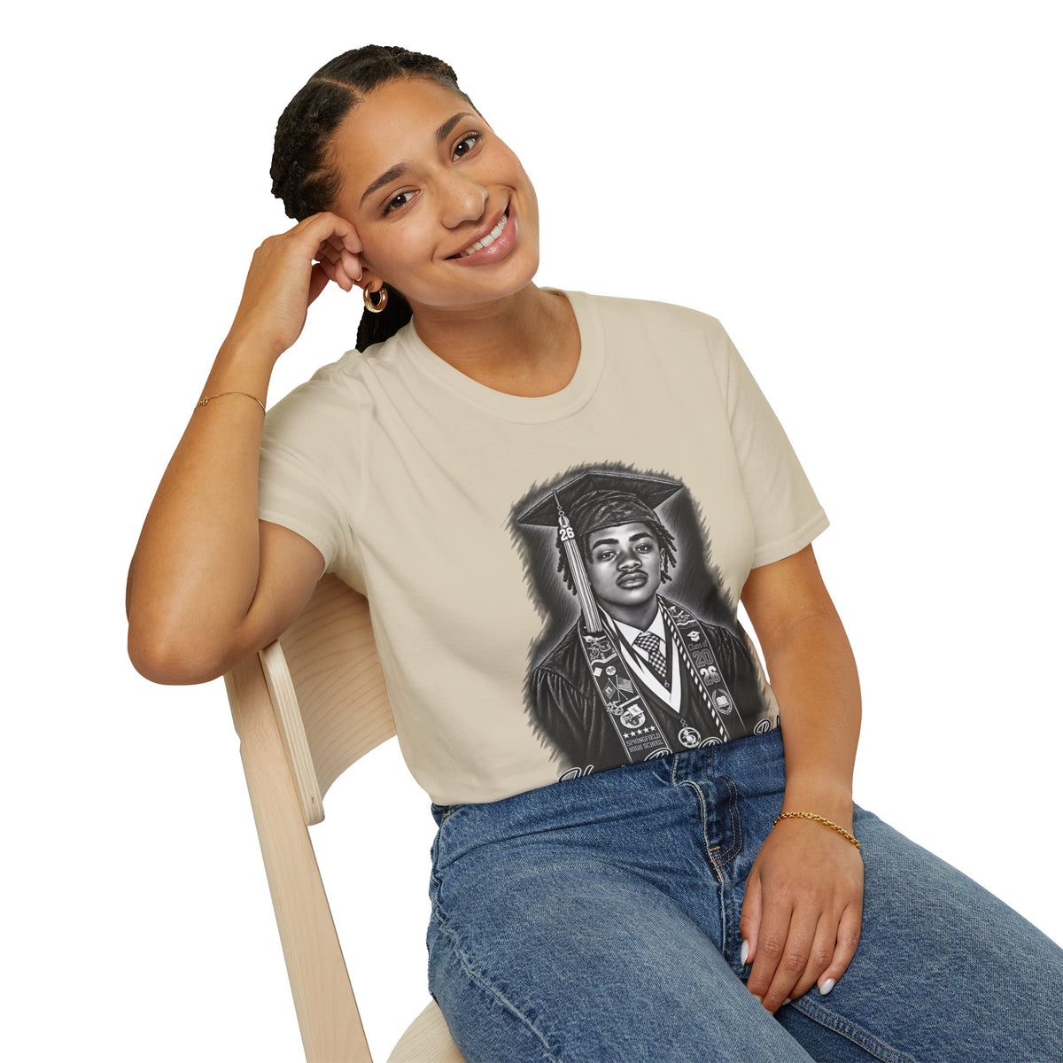 Portrait Front and Back - In Memory of Pierre Damas Bel T-Shirt