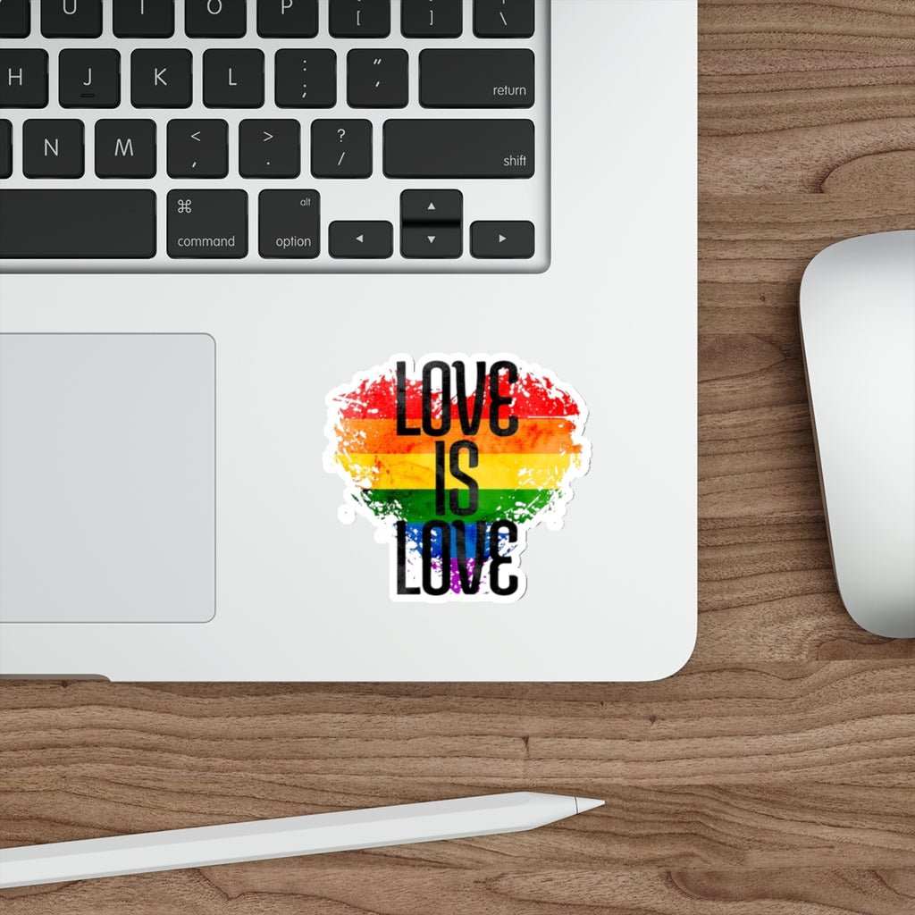 Die-Cut Stickers - Love is Love Rainbow Heart