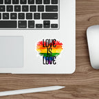 Die-Cut Stickers - Love is Love Rainbow Heart