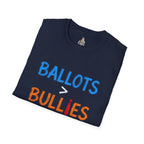 Ballots > Bullies T-Shirt — "I Will Not Be Intimidated" Voter Rights Tee