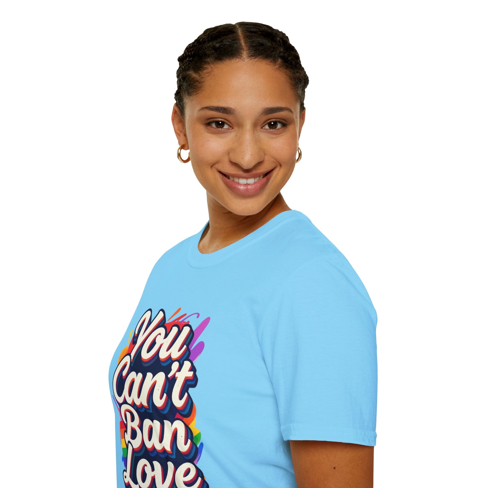 You Can't Ban Love T‑Shirt — Rainbow LGBTQ+ Pride Graphic Tee