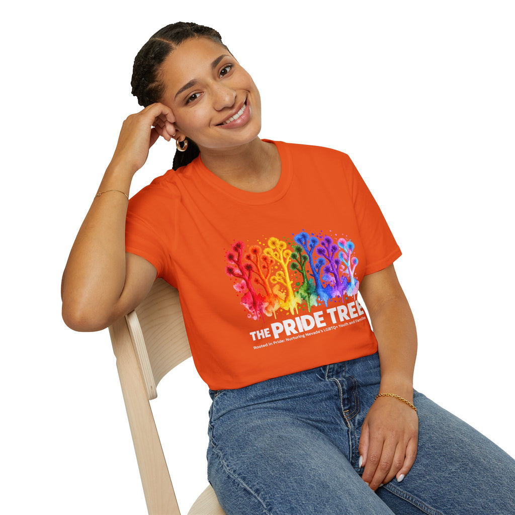 Pride Tree Las Vegas White Text T-shirt