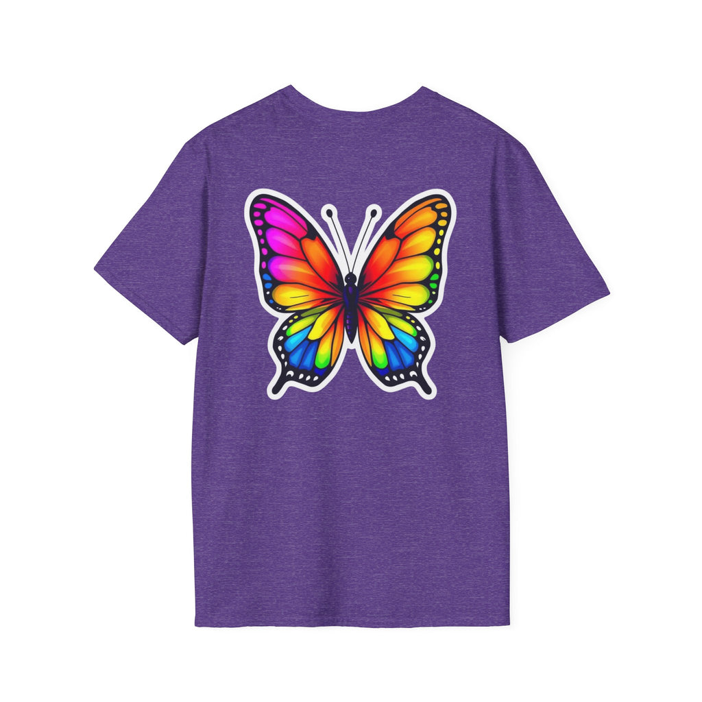 Rainbow Butterfly Cocoon Pride T-Shirt | Unisex Softstyle Tee