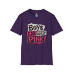 Boys Can Wear Pink T-Shirt — Bold Retro Feminist Graphic Tee