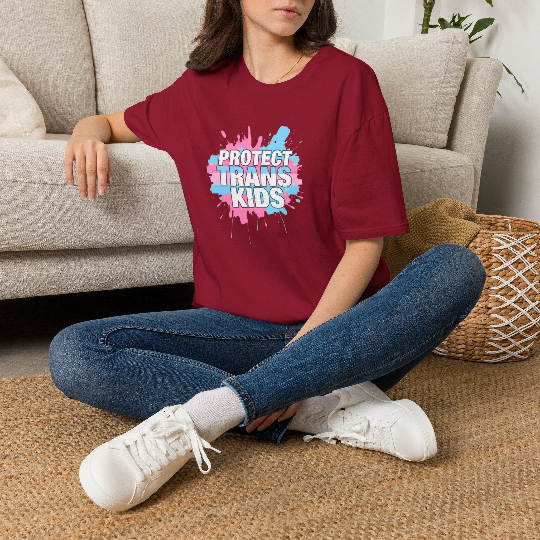 Protect Trans Kids Unisex Softstyle T-Shirt - Supportive LGBTQ+ Apparel