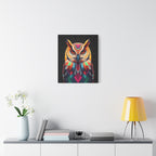 Colorful Owl Canvas Wall Art - 1.25" Stretched Matte