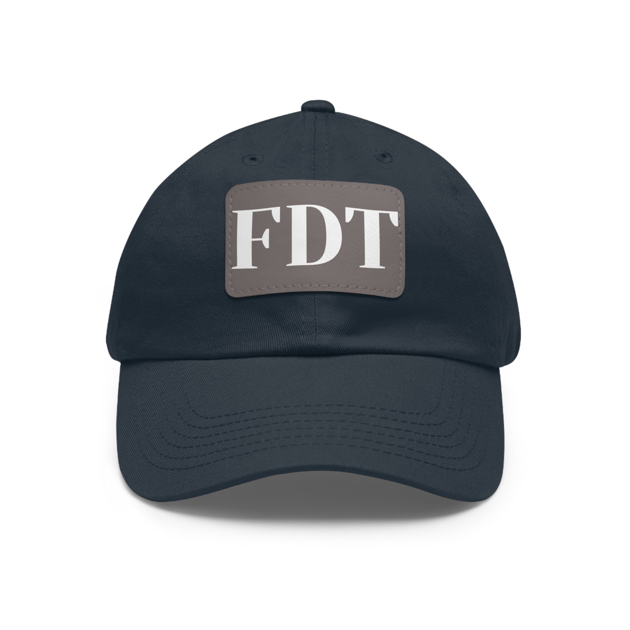 Stylish Dad Hat with FDT Leather Patch - Casual Sun Protection for Dads