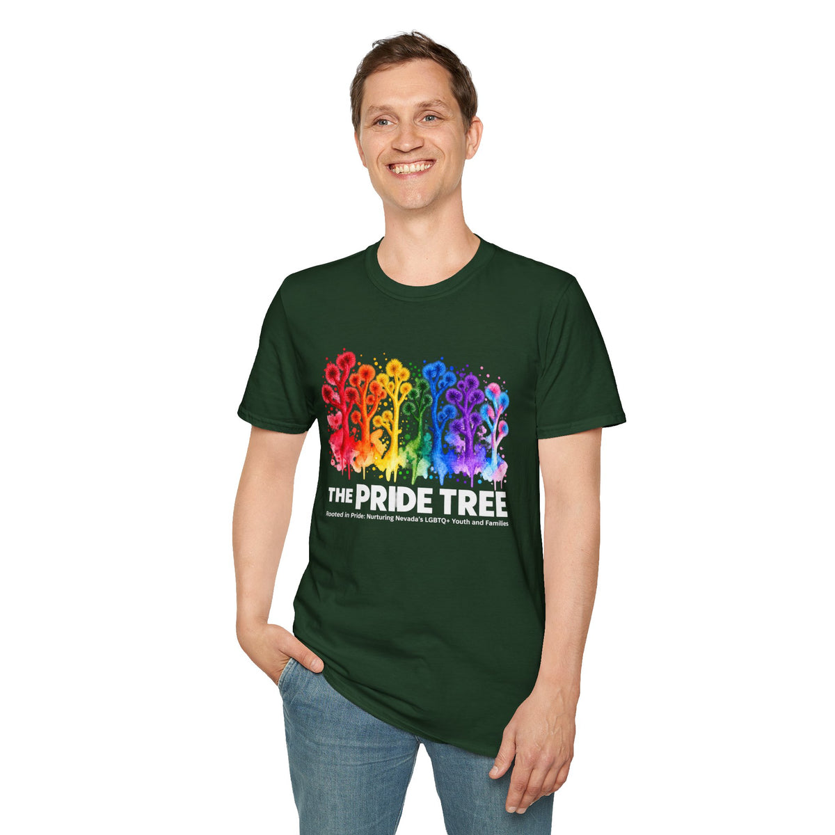 Pride Tree Las Vegas White Text T-shirt