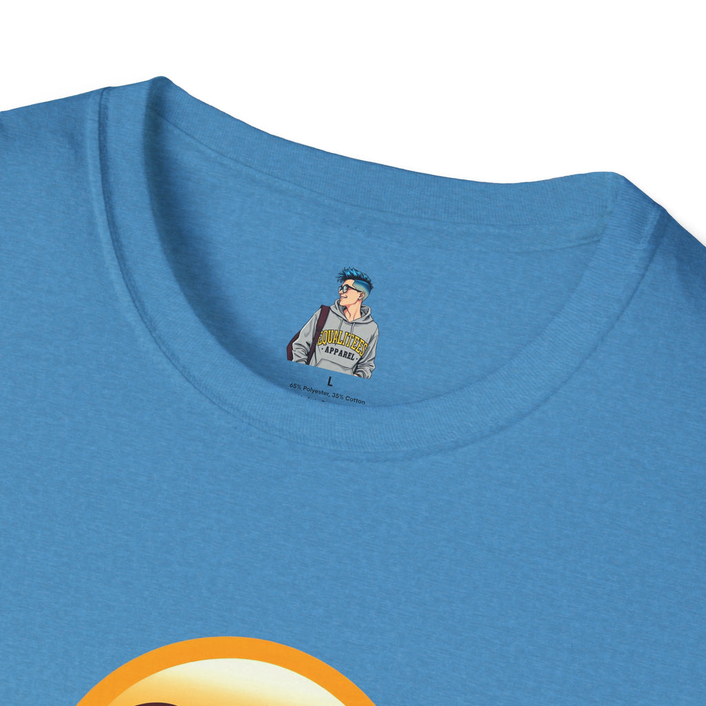 Unisex Softstyle T-Shirt with Eye Roll Emoji | Casual Graphic Tee for Everyday Humor