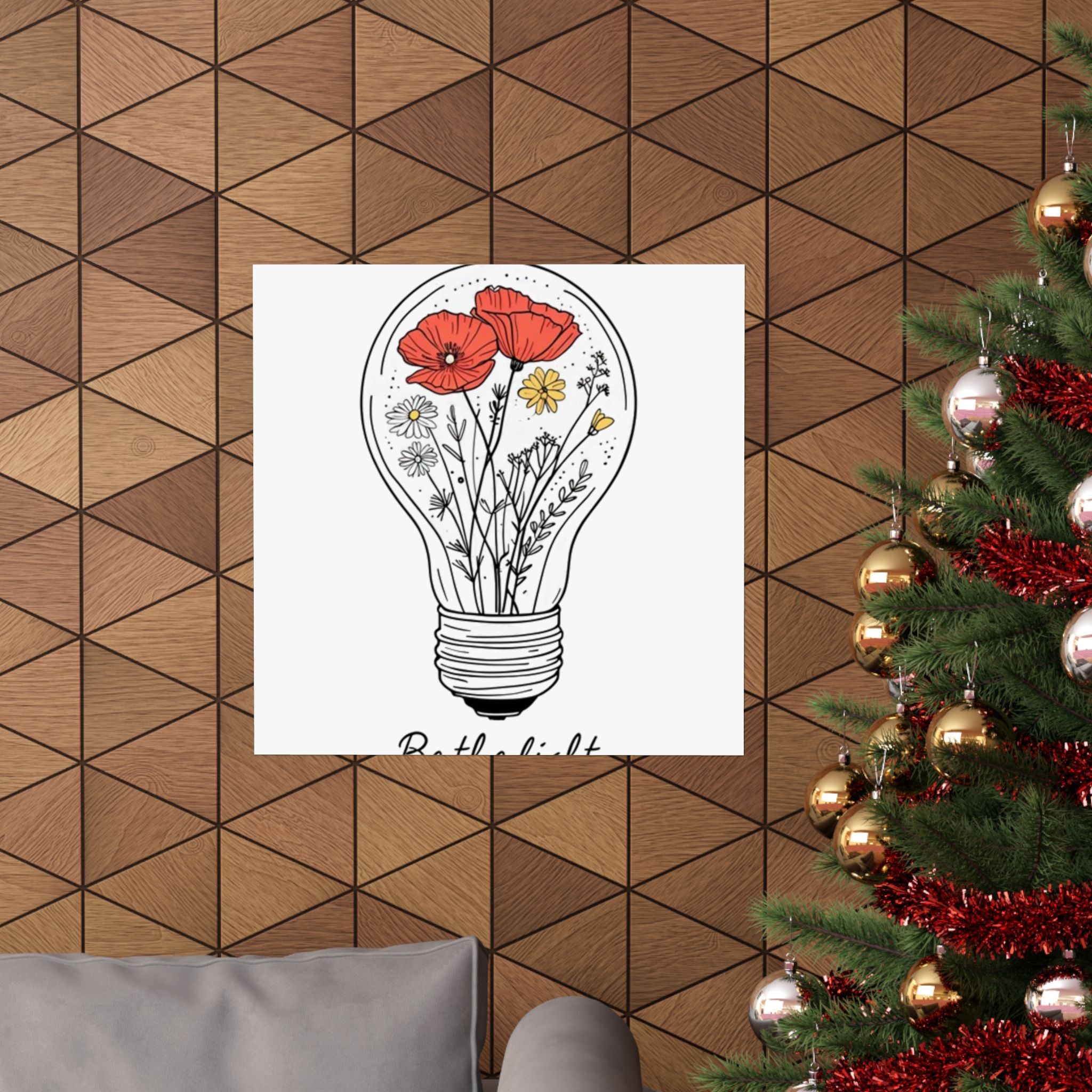 Inspirational Matte Vertical Poster - 'Be the Light'