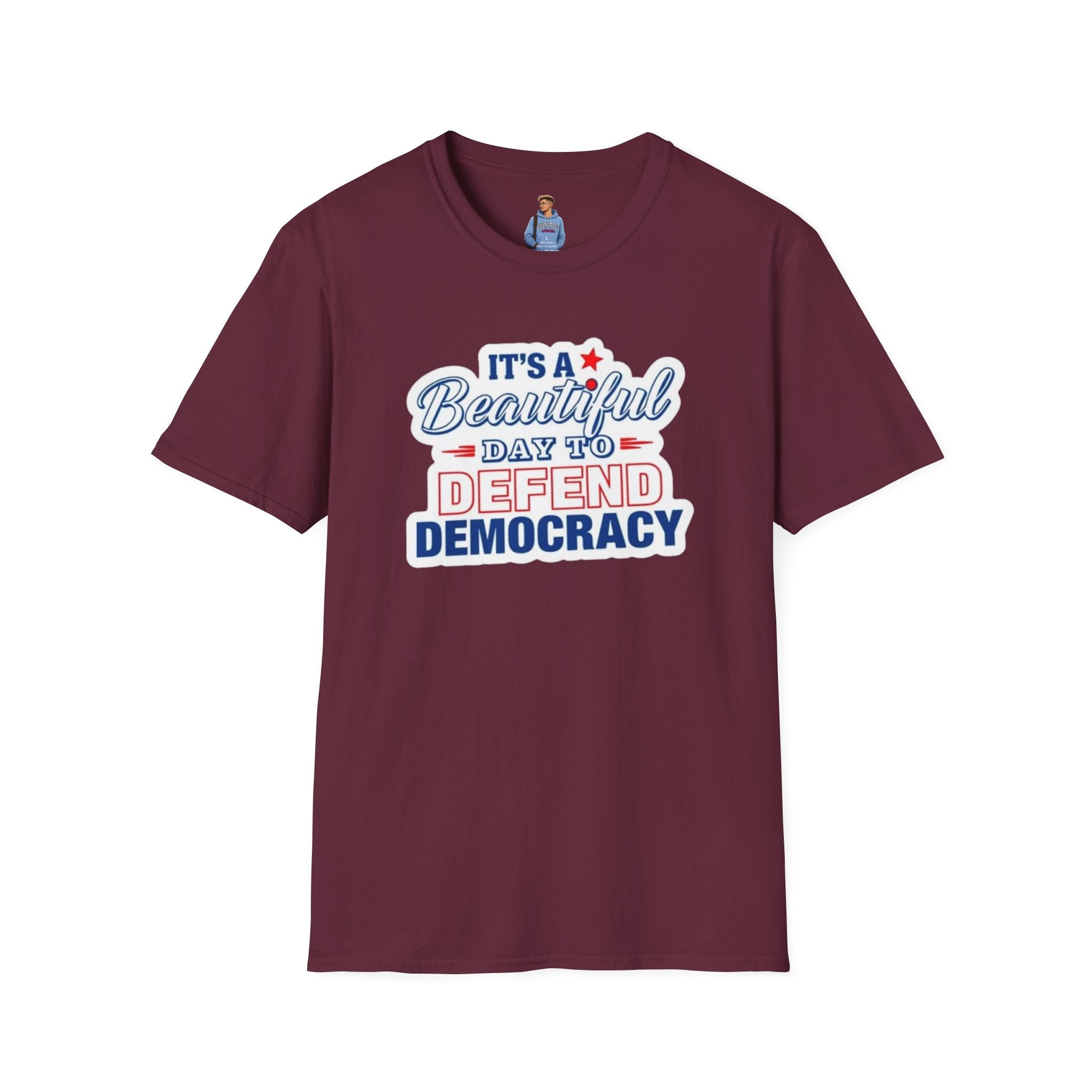 Defend Democracy Unisex Softstyle T-Shirt - Perfect for Activism and Everyday Wear