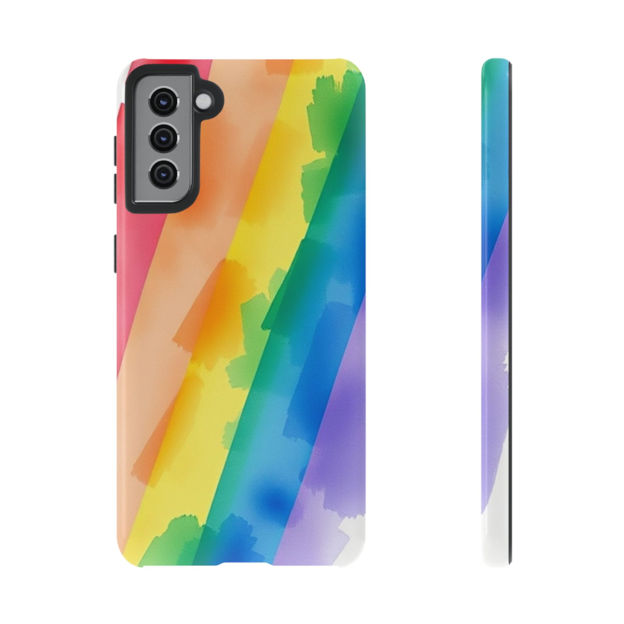 Rainbow Watercolor Art Tough Cases For Android & iPhone