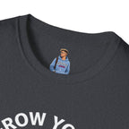 Grow Your Own Way Trans Pride Unisex T-Shirt - Floral Design for Garden Lovers