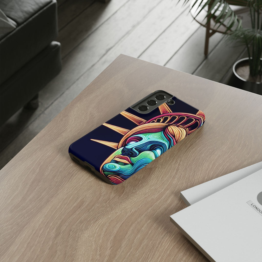 Statue of Liberty Neon Glowing Art Tough Case for Android & iPhone