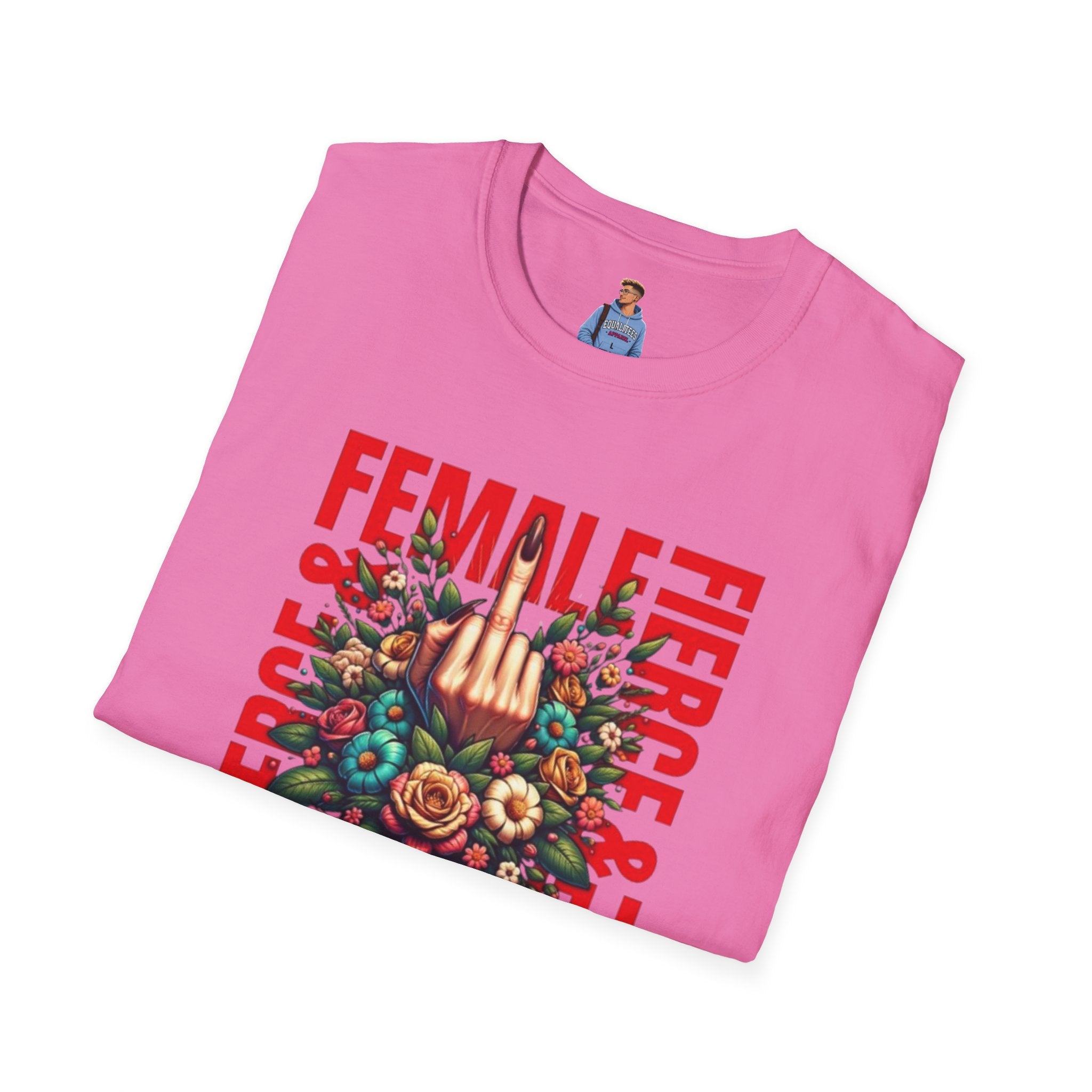 Fierce Female Unisex T-Shirt - Softstyle Floral Graphic Tee