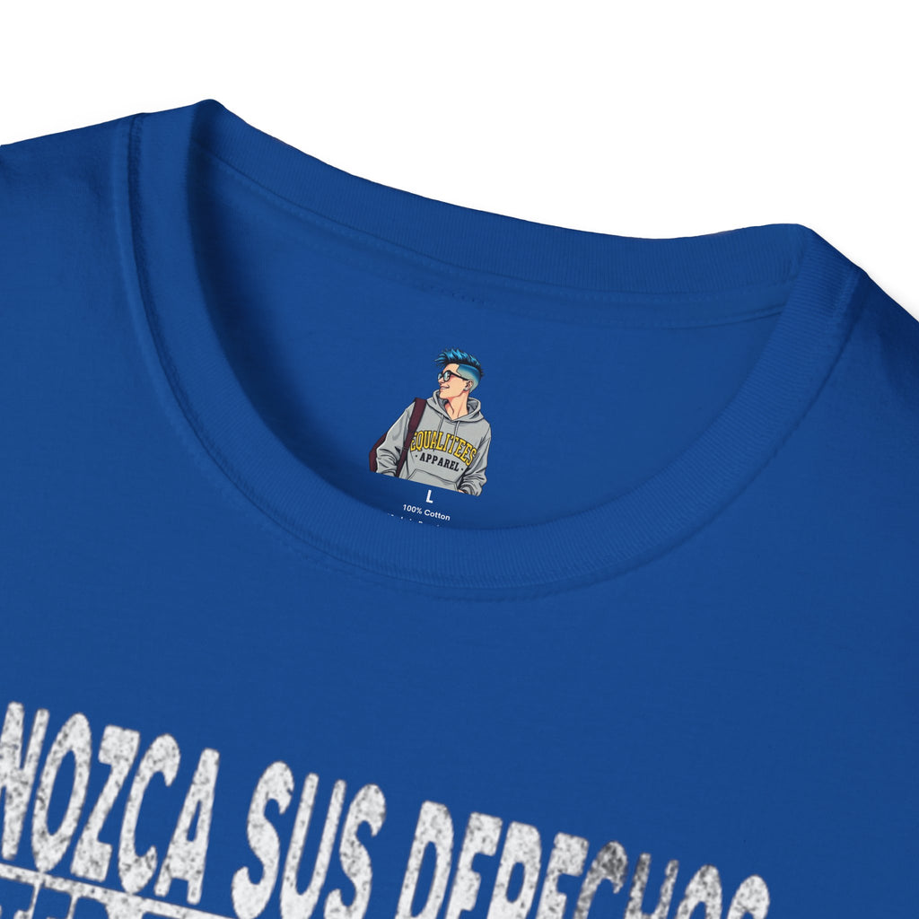 Voting Rights T-Shirt — Spanish "CONOZCA SUS DERECHOS"