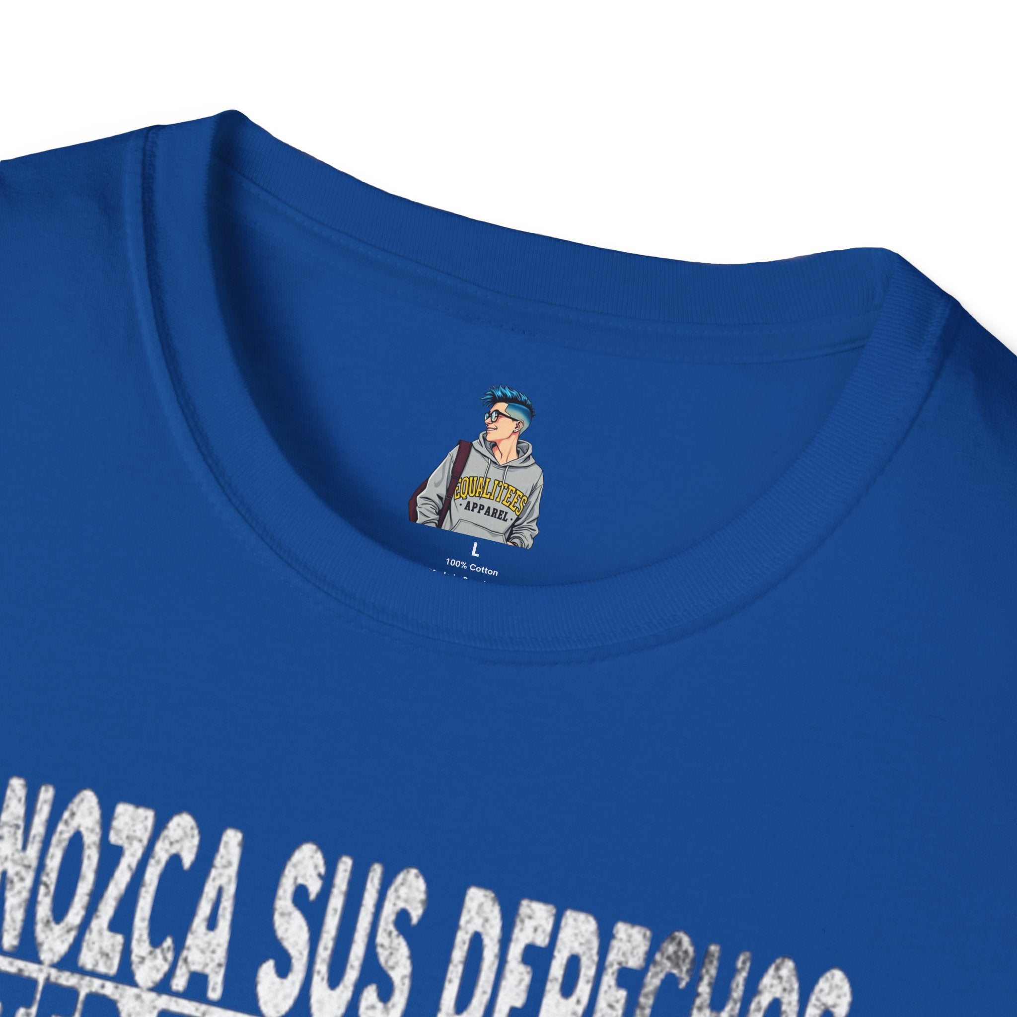 Voting Rights T-Shirt — Spanish "CONOZCA SUS DERECHOS"