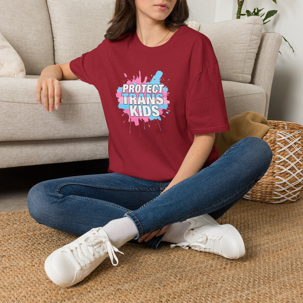 Protect Trans Kids Unisex Softstyle T-Shirt - Supportive LGBTQ+ Apparel