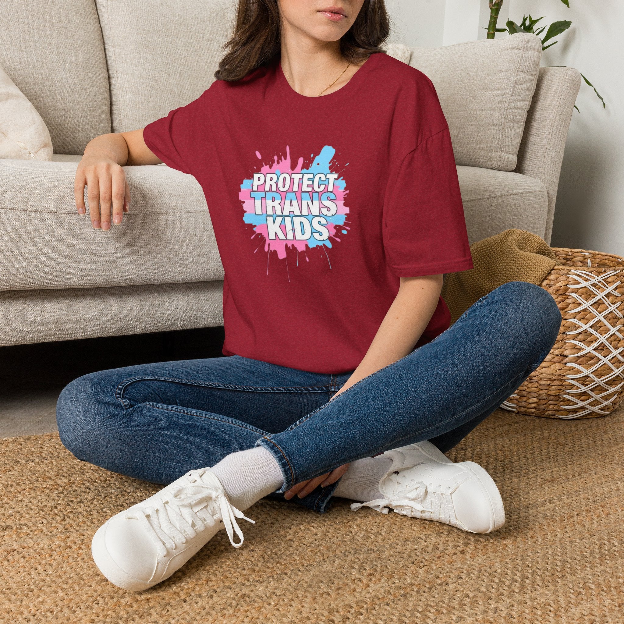 Protect Trans Kids Unisex Softstyle T-Shirt - Supportive LGBTQ+ Apparel