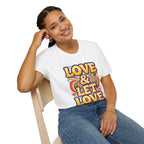 T-Shirt — "Love & Let Love" Retro Rainbow Peace Tee