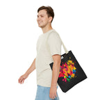 Rainbow Paint Splatter Footprints Tote Bag