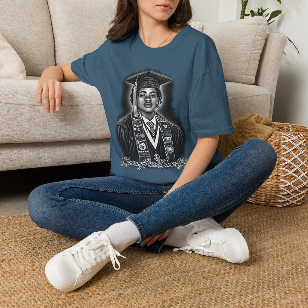 Graduation Portrait Front - In Memory of Pierre Damas Bel T-Shirt