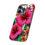 Tropical Hibiscus Phone Case for iPhone — Floral Tough Protective Cover