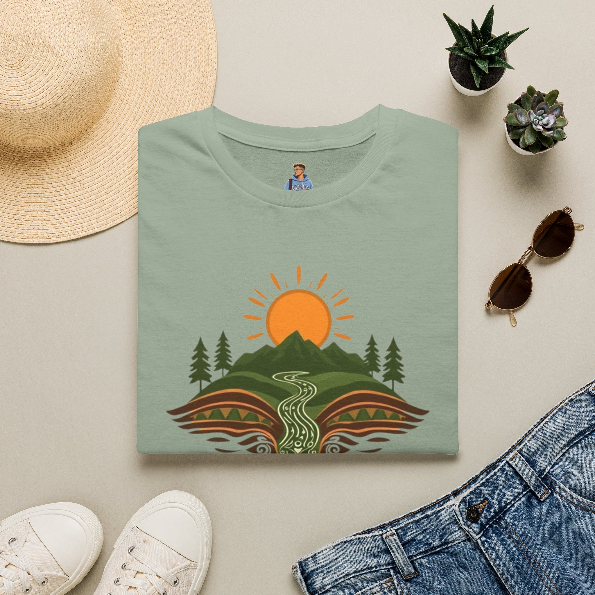 Mountain Scene Unisex Softstyle T-shirt