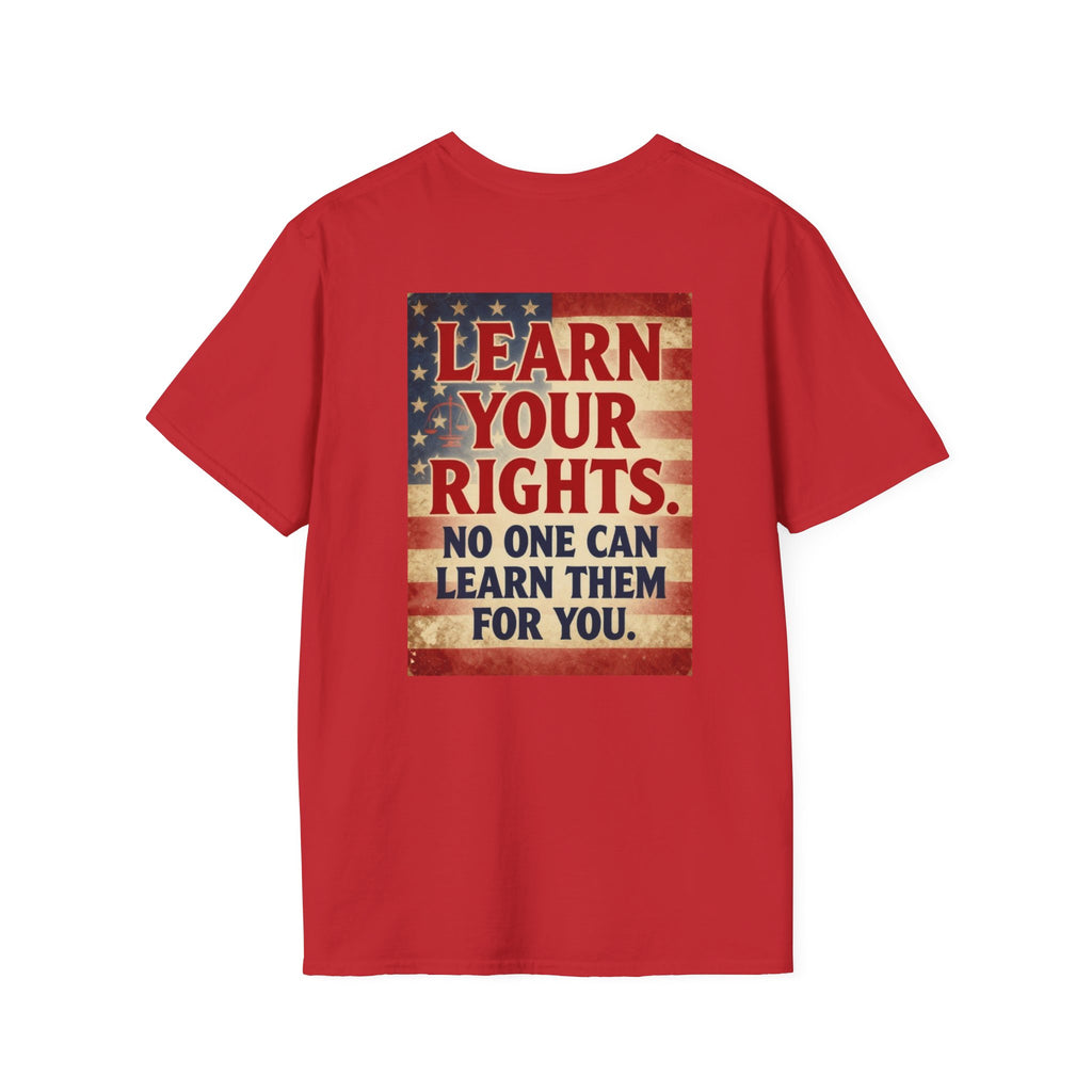Learn Your Rights T-Shirt — Patriotic American Flag Graphic Tee