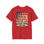 Learn Your Rights T-Shirt — Patriotic American Flag Graphic Tee